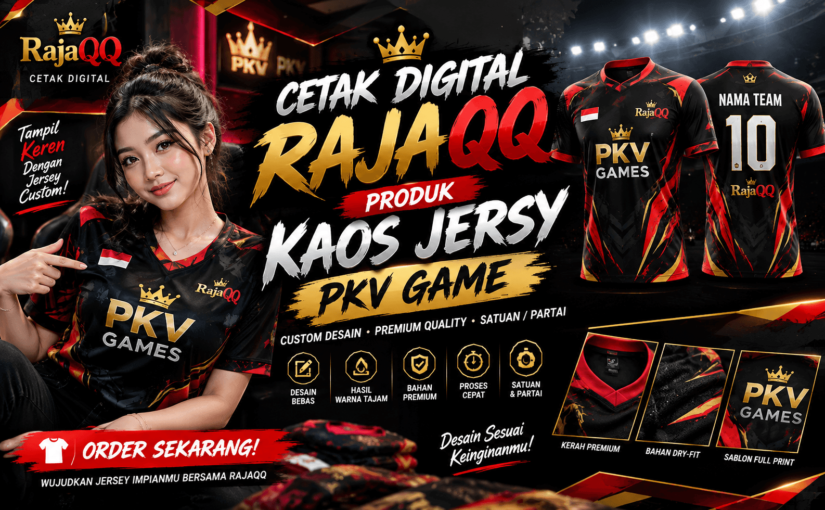 Printing Rajajudiqq Cetak jersey custom murah